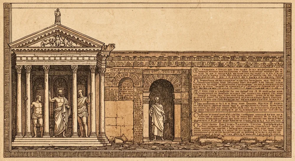 Un telescopio celestial con vista a las estrellas y las montañas.