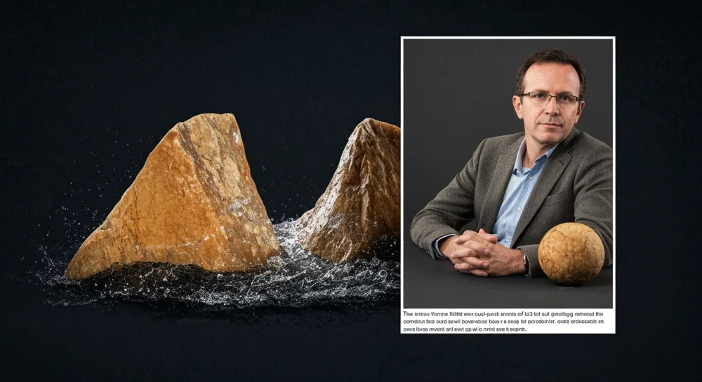 Цементные блоки со стрелками, указывающими на рост и снижение.