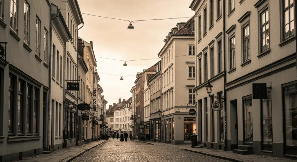 Paysage froid en transition vers une scène chaleureuse et vibrante.