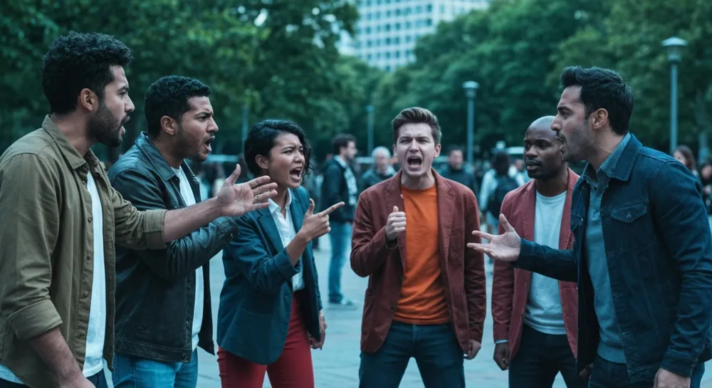 El aire frío y las precipitaciones se mezclan en forma de nubes arremolinadas.