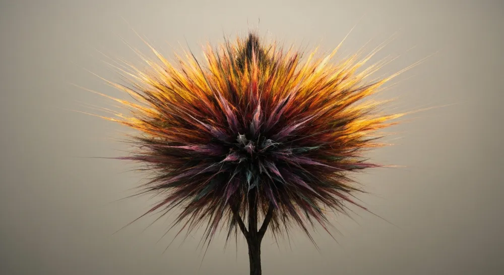 Colorida representación abstracta de la tecnología y el crecimiento.