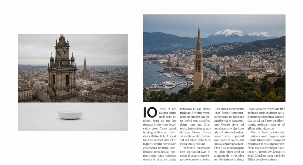 Coloridas pancartas y máscaras adornan una escena callejera festiva.