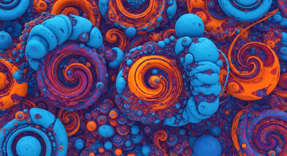 Gouttelettes d'huile colorées superposées sur une carte simpliste.