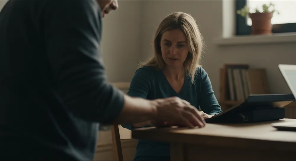 Konflikt und Lösung werden durch durchbrochene Barrieren dargestellt.