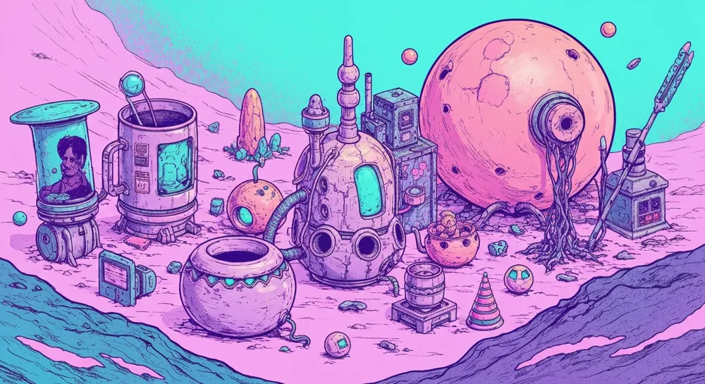 Un liquide bleu froid s'enroule autour des composants technologiques.