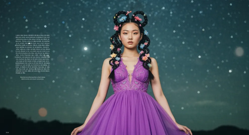 Vue cosmique à travers une lentille colorée.