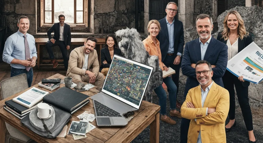 Boîte de livraison avec pièces et flèches indiquant les frais.