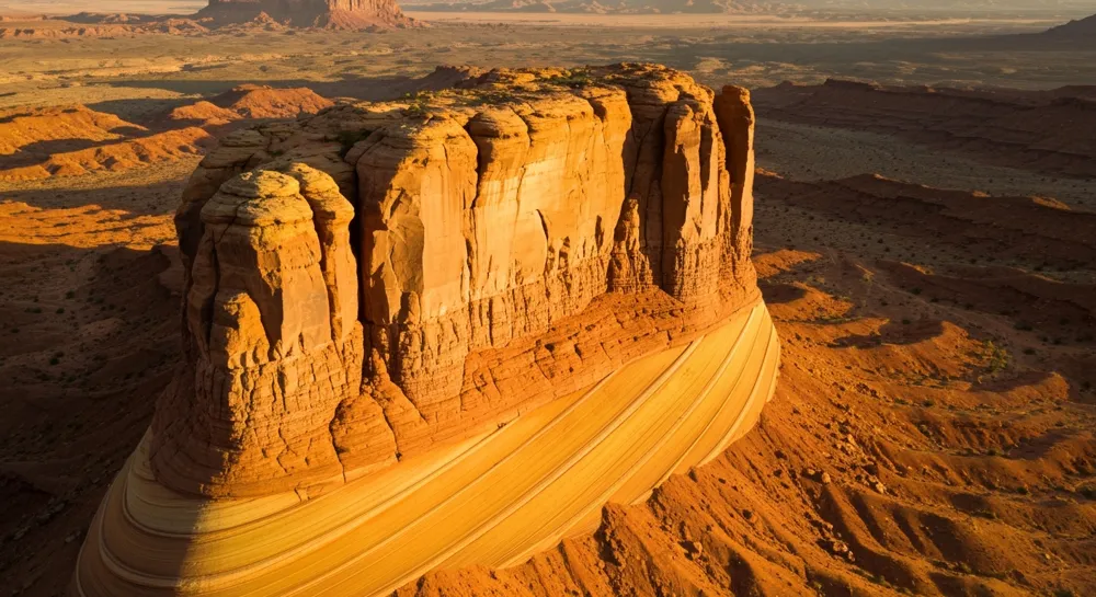 Пустынный пейзаж с символом запрета.