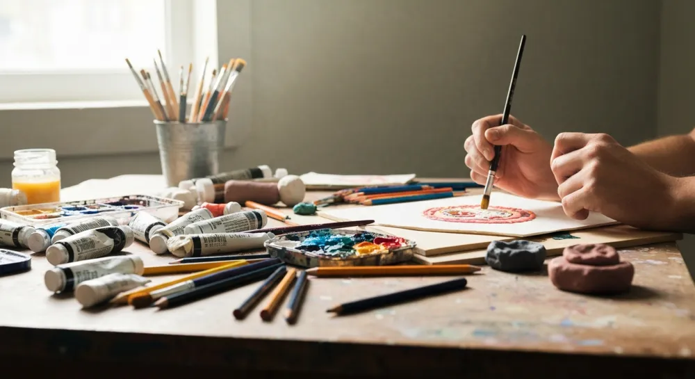 Wohnheimblock mit offenen Toren und viel Grün, ein Symbol für Gastfreundschaft.