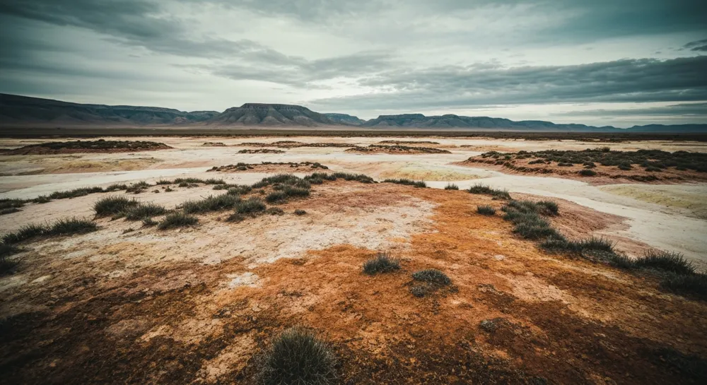 Una flecha hacia abajo sobre un fondo de gráficos fluctuantes.