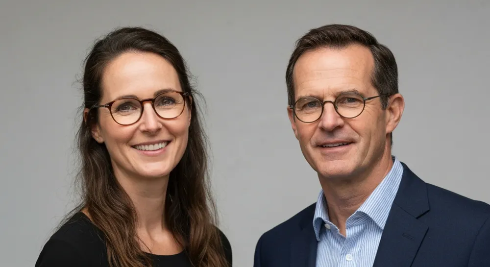 Dramatic downward trend of tall buildings silhouettes.