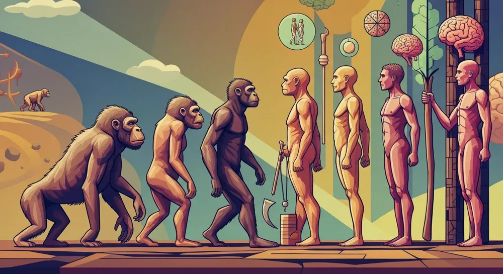 Una representación abstracta dinámica de la tecnología y el arte.