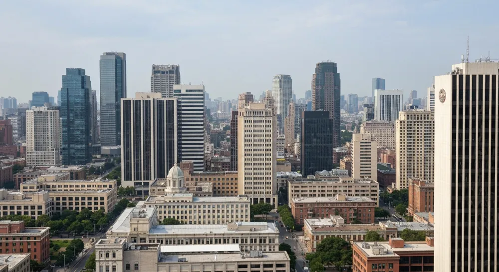 Route dynamique avec des éléments technologiques futuristes.