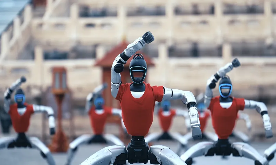 Unitree dévoile 49 robots humanoïdes en arts martiaux au Temple du Ciel