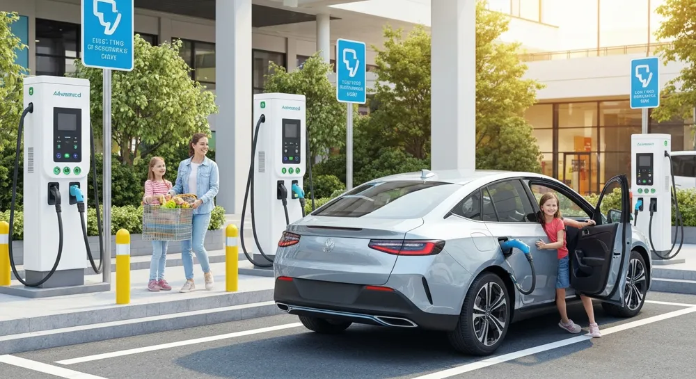 Зарядная станция для электромобилей с элементами анализа затрат.