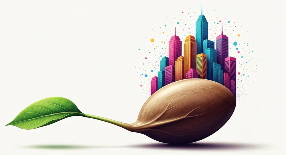 Financial growth in Hong Kong's skyline.