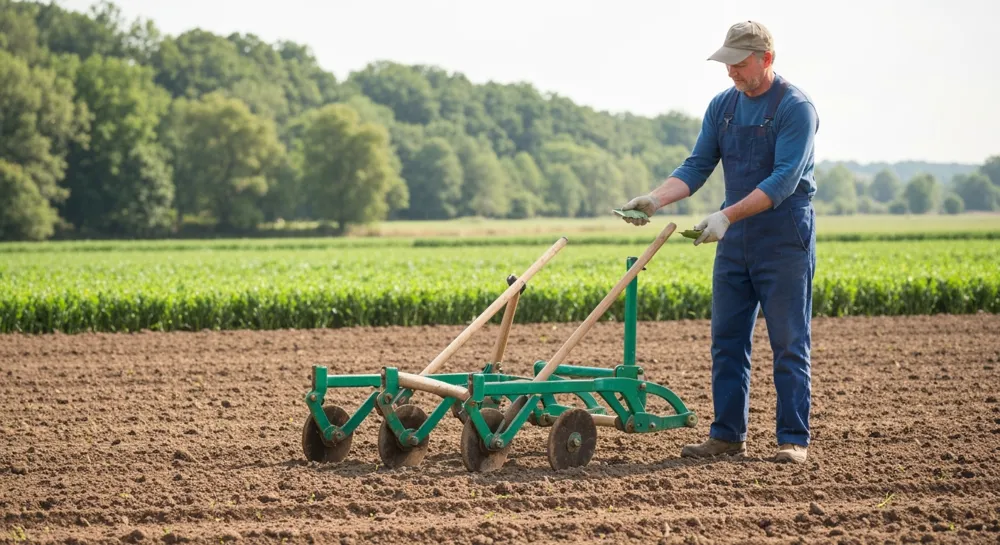 Морозный пейзаж с увядшими связями на земле.