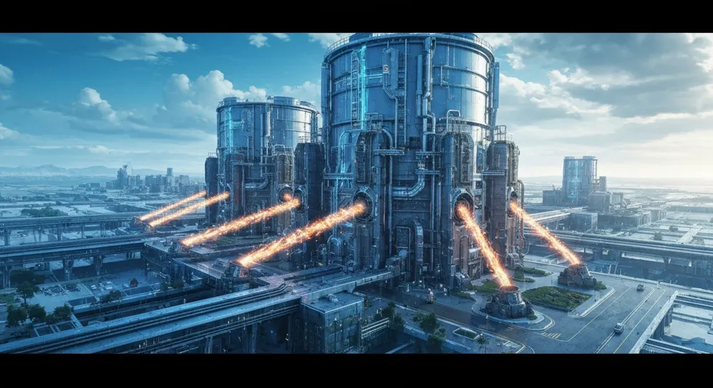 Футуристические схемы с эффектами вспышек света.