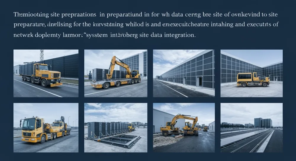 Futuristic data center with glowing circuits.