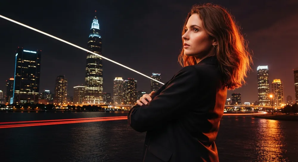 Mazo y báscula con símbolos fiscales y flechas.