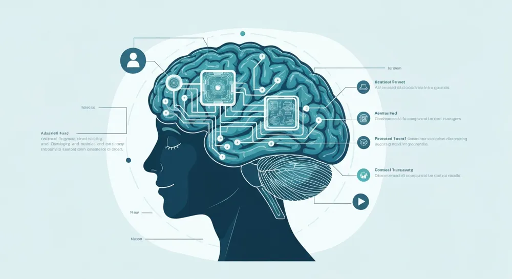 Engranajes entrelazados con plantas que simbolizan el crecimiento.
