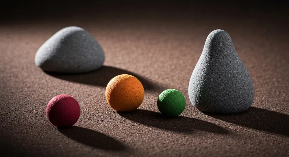 Геометрические фигуры, изображающие технологии и инвестиции.