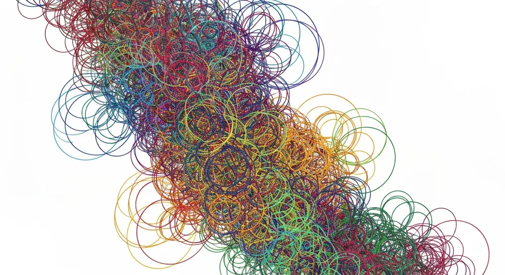 Formas geométricas que representan la innovación y el crecimiento.