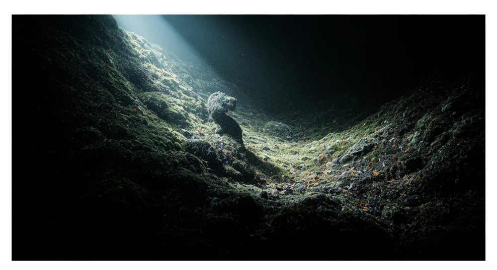 Графическое представление тренда снижения акций.