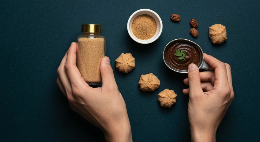 Зеленые стрелки вверх среди абстрактных геометрических фигур.