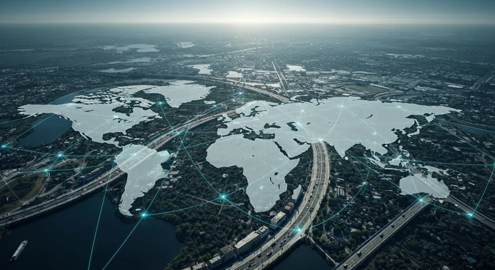 Vernetzte Getriebe stehen für Wachstum und Hindernisse.