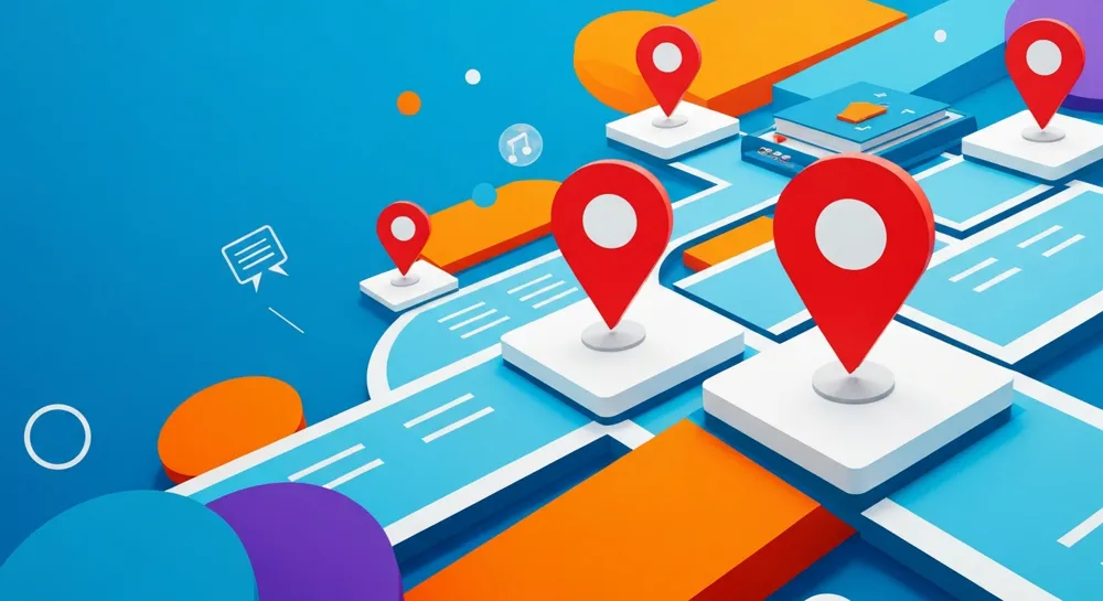 Взаимосвязанные шестерни с резкими контрастами цветов.