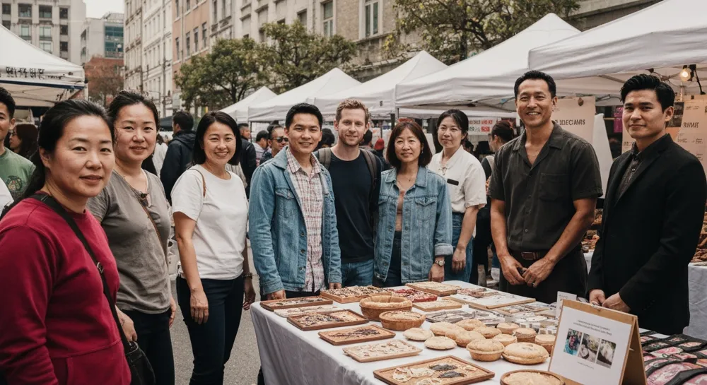 Eine filigrane Maske aus der chinesischen Oper auf Seidenstoff.