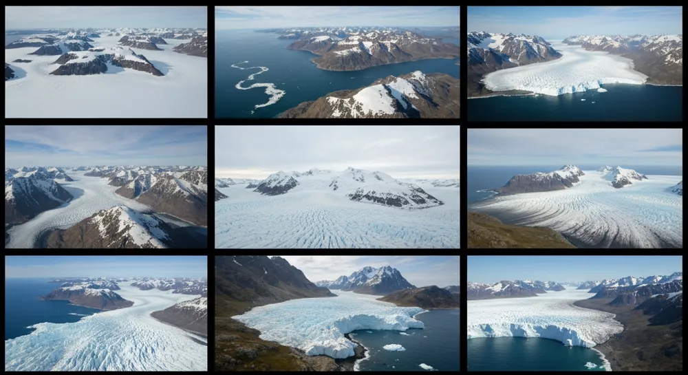 Mapa de Groenlandia con rutas comerciales y colores de EE. UU.
