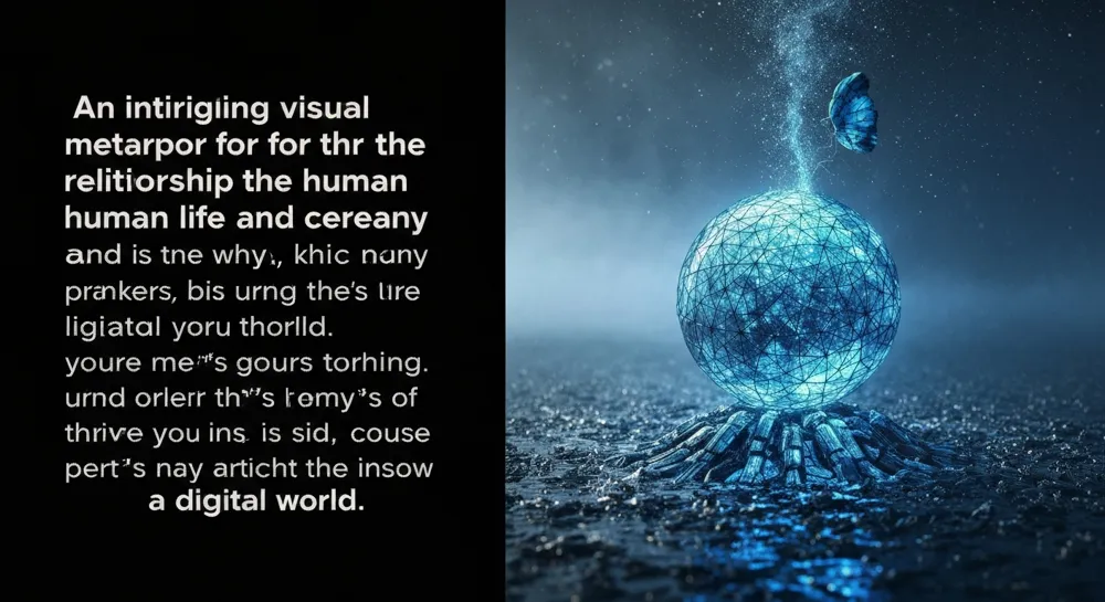 Engranajes mecanizados que se fusionan con manos humanas.