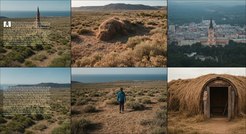 La silueta de un portaaviones naval en una bahía serena.