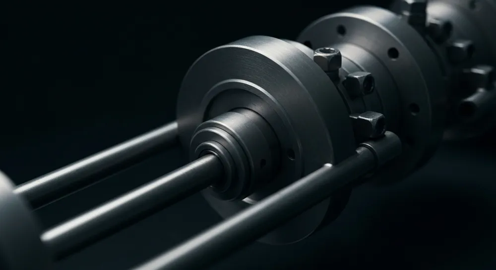 Kühltürme für Kernreaktoren mit stürmischem Himmel.