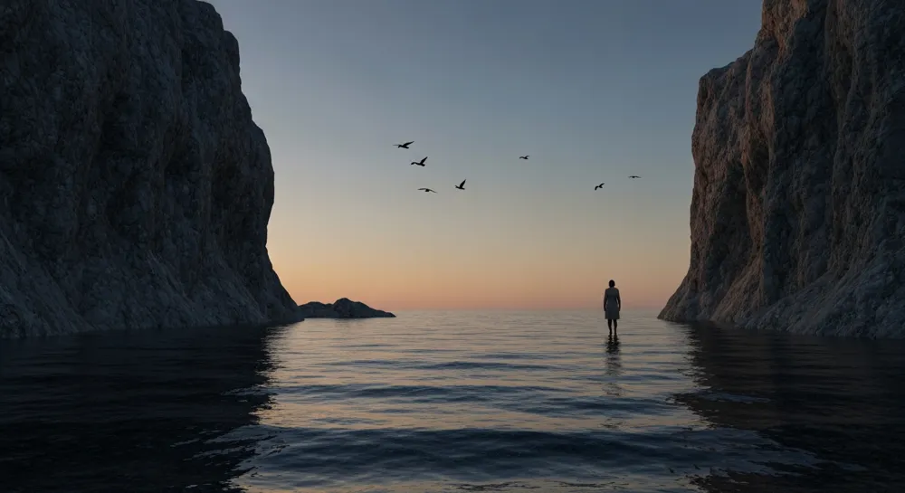 Öltropfen inmitten von Flaggen und symbolischen Barrieren.