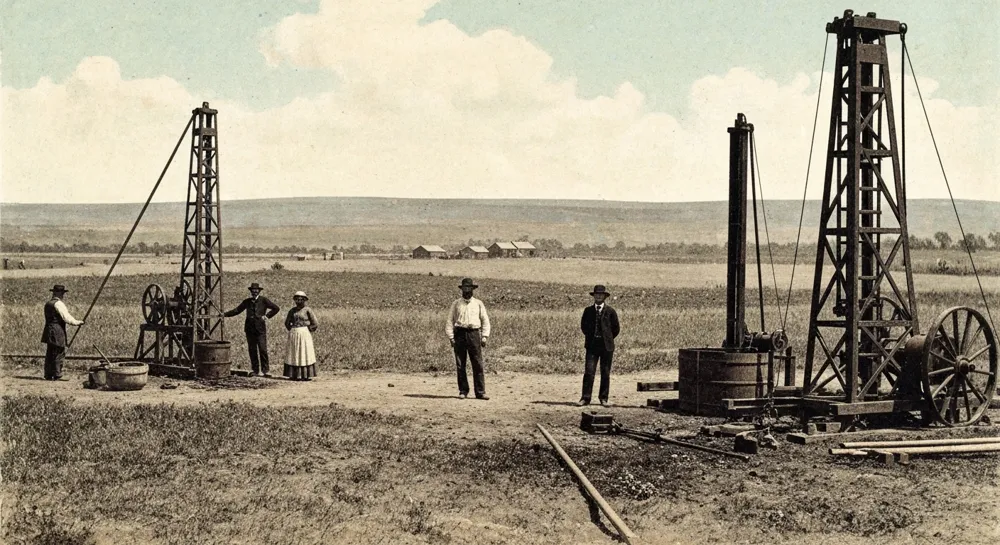 Plataformas petrolíferas en un contexto de gráficos fluctuantes.