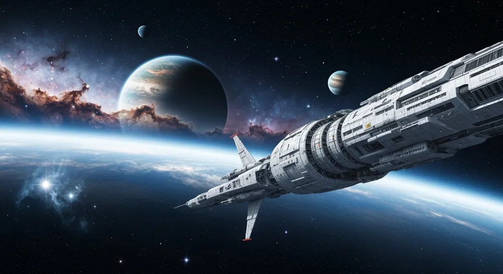 Raketenstart mit abstrakten Marktelementen.