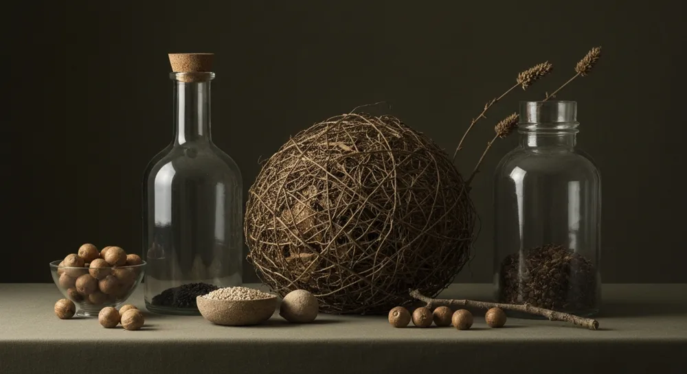 Una escala que simboliza la justicia, rodeada de banderas nacionales.