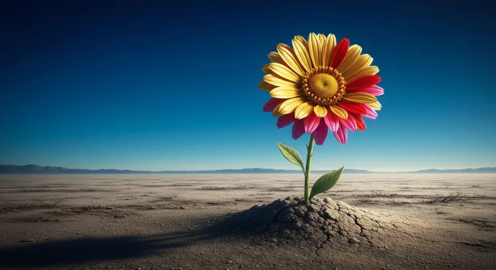 Verre brisé reflétant un bâtiment d'entreprise.