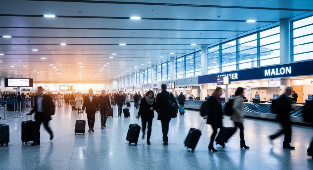 Una silueta de la Gran Muralla con puertas que simbolizan la entrada.