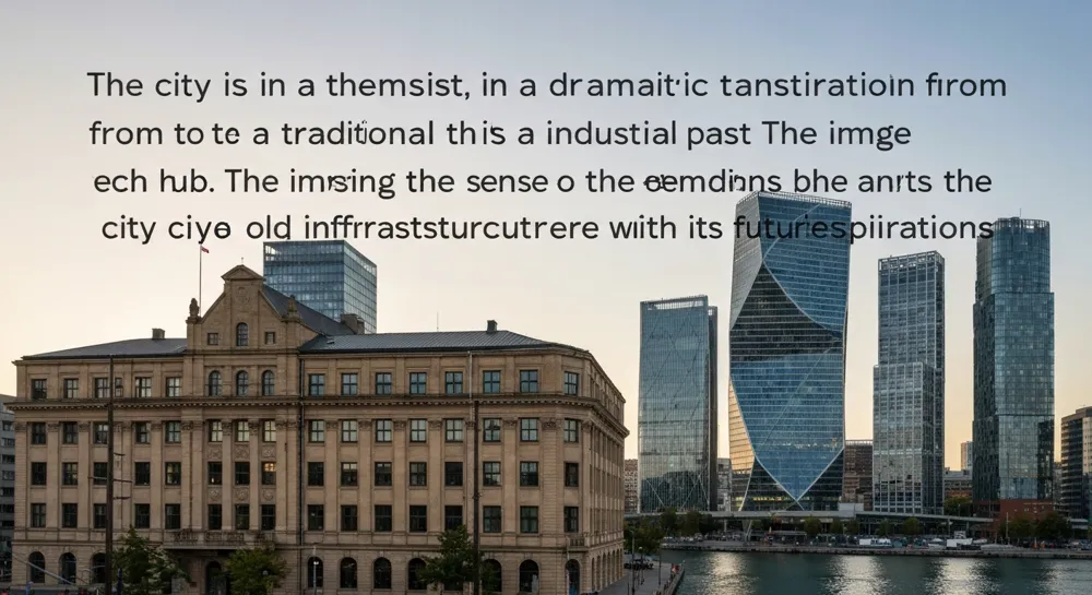 Skyline moderner Gebäude mit unterschiedlichen architektonischen Stilen.