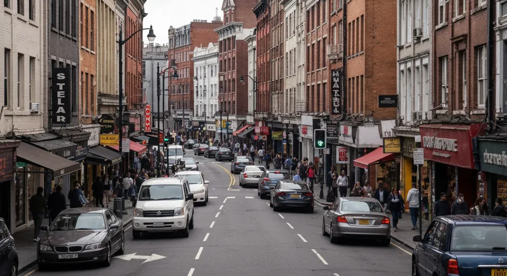 Un gráfico de barras de crecimiento lento con colores apagados.