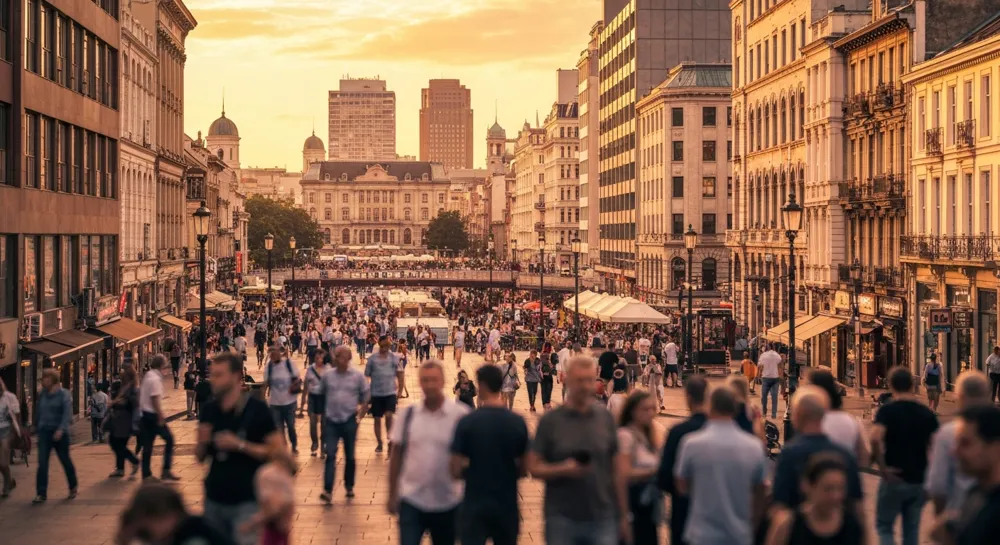 A soaring rocket against a blue sky, symbolizing growth.