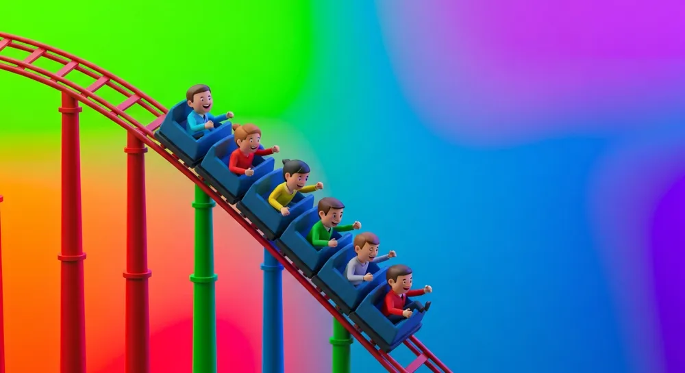 Падение фондового рынка под влиянием стрелок вниз и фишек.