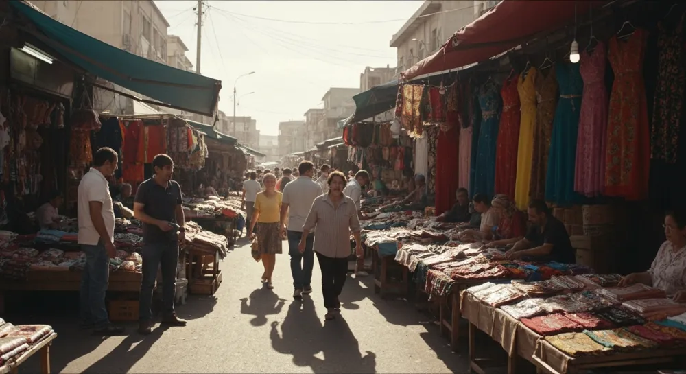 Падение фондового рынка со стрелками вниз и облаками.
