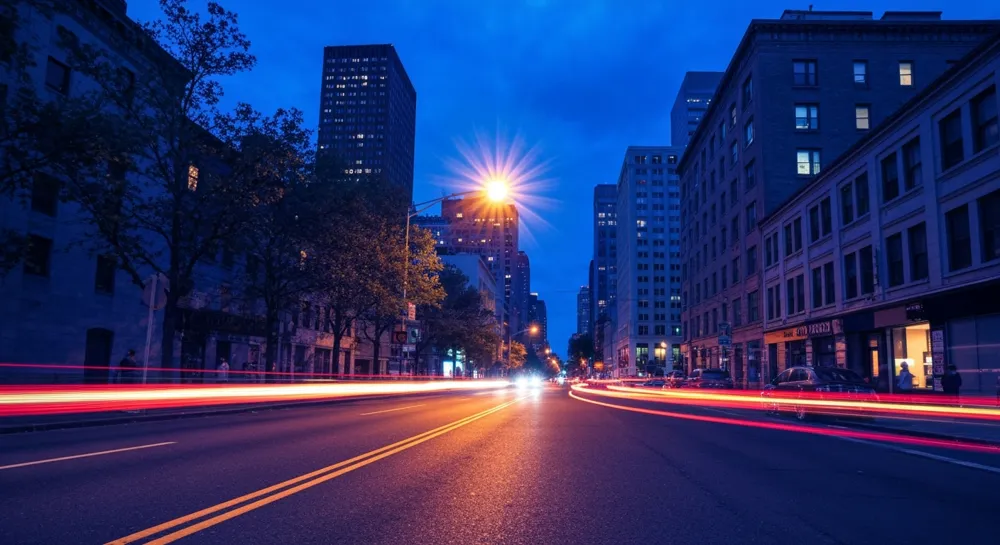 Réverbère avec panneaux solaires et câbles de recharge.