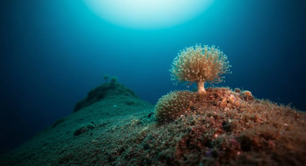 A swirling galaxy bending light around it.