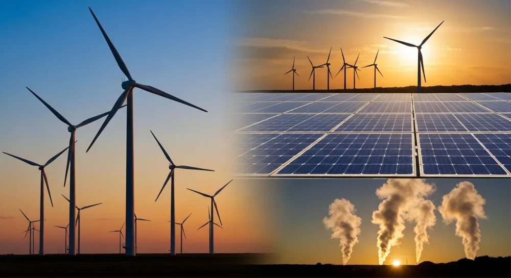 Trois drones interceptés au-dessus d'un paysage désertique.